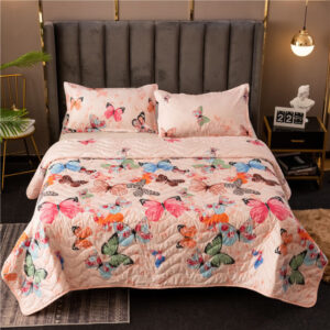 100% polyester microfiber quilted bed spread (3)