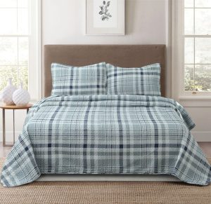 100% polyester microfiber quilted bed spread (2)