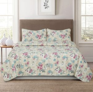 100% polyester microfiber quilted bed spread (6)